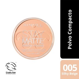 Polvo Compacto Rimmel London Stay Mate 005 Silky Beige