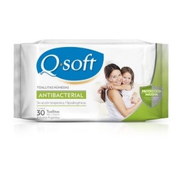 Toallitas Antibacterial Q-soft 30un