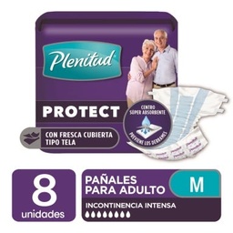 Pañales para  Adulto Plenitud Protect Mediano X8un