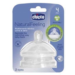 Tetina Chicco 4m+ Flujo Regulable Natural Feeling X2un