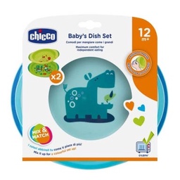 Set Platos Chicco 12m+ Celeste