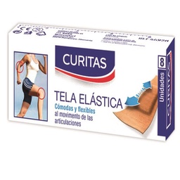 Apósitos Adhesivos Curitas Tela Elástica Ideal para Heridas 8 Ud,