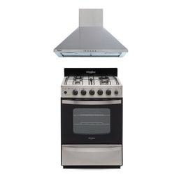 Combo Cocina 56 cm Inox y Campana 60 cm