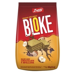Obleas Rellenas Chocolate y Avellanas Bloke 100 gr.