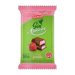 Chocolate Georgalos Relleno de Yogur de Frutilla Sin Azúcar 30 gr.