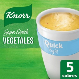 Sopa Instantánea Knorr Quick Vegetales Light Sin Conservantes 5 Sobres