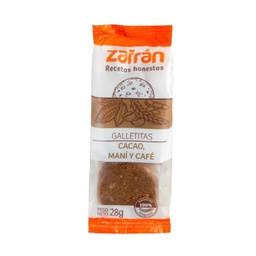 Galletitas Zafran Cacao, Mani y Café 28 gr.