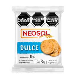 Galletitas Dulces Neosol Sabor Vainilla 25 Grs.