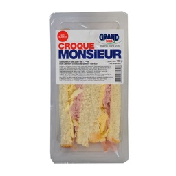 Sandwich Croque Grandwich Jamón y Queso en Pan Blanco 180 gr.