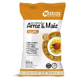 Pasta Fusilli Multicereal Wakas 400 gr.