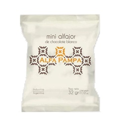 Alfajor Dulce de Leche Blanco Alfa Pampa 32 gr.