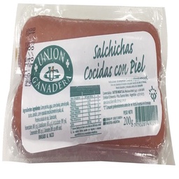 Salchicha Alemana con Piel Unión Ganadera 200 gr.