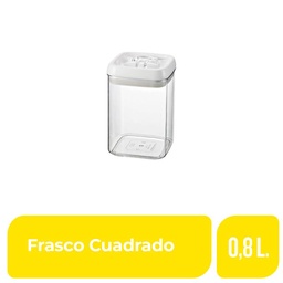 Frasco Cuadrado 0,8 lt Lock 1 Ud