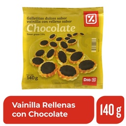 Galletitas Dia Vainilla Rellenas con Chocolate 140 gr.