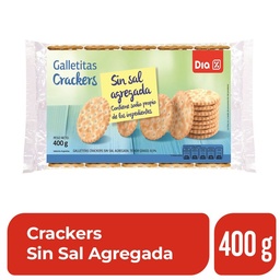 Galletitas Crackers Dia Sin Sal Agregada 400 gr.