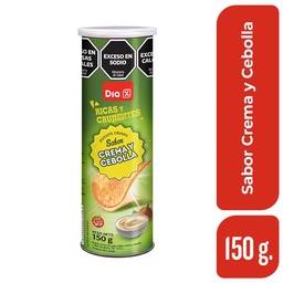 Papas Fritas Tubo Sabor Crema y Cebolla Dia 150 gr.