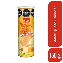 Papas Fritas Tubo Dia Sabor Cheddar 150 gr.