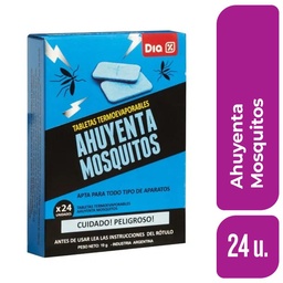 Tabletas Ahuyenta Mosquitos Dia 24 Ud.