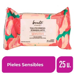 Toallitas Desmaquillantes Bonté Pieles Sensibles 25 Ud.