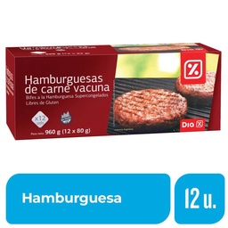 Hamburguesas de Carne Clásicas Dia x 12 Uds.