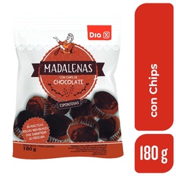 Madalenas Dia con Chips 180 gr.
