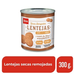 Lentejas Secas Remojadas Dia 300 gr