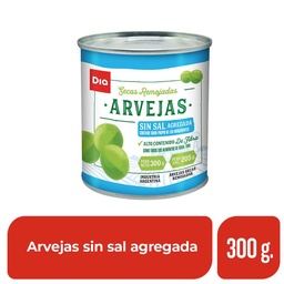 Arvejas Secas Remojadas Sin Sal Dia 300 gr