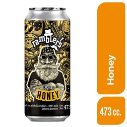 Cerveza Honey Lata Ramblers 473 ml.