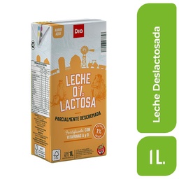 Leche 0% Lactosa Parcialmente Descremada Dia 1 lt.