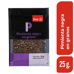 Pimienta Negra en Granos Dia 25 gr