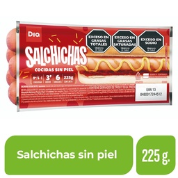 Salchichas Dia Cocidas Sin Piel x 6 Uds.