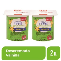 Yogur Descremado Firme Dia Vainilla 250 gr.