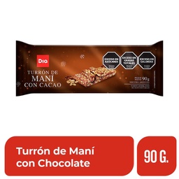 Turrón Maní con Cacao Dia 90 gr.