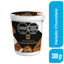 Helado Chocolate Tipo Alpino Delicious 300 gr.