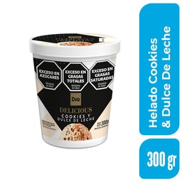 Helado Cookies & Dulce de Leche Delicious 300 gr.