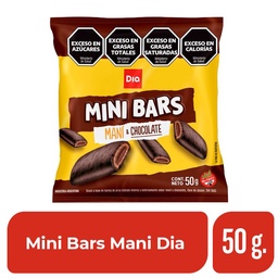 Mini Bars Mani y Chocolate Dia 50 gr.