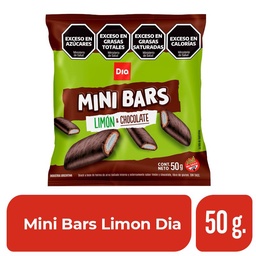 Mini Bars Limon y Chocolate Dia 50 gr.