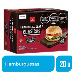 Hamburguesas de Carne Clásicas Dia x 20 Uds.