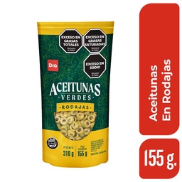 Aceitunas Verde Rodajas Dia 155 gr.