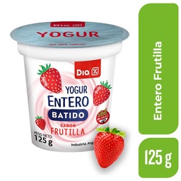 Yogur Entero Batido Dia Frutilla 125 gr.