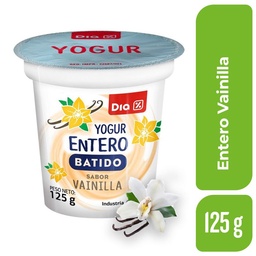 Yogur Entero Batido Dia Vainilla 125 gr.