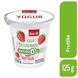 Yogur Descremado Batido Dia Frutilla 125 gr.