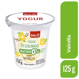 Yogur Descremado Batido Dia Vainilla 125 gr.