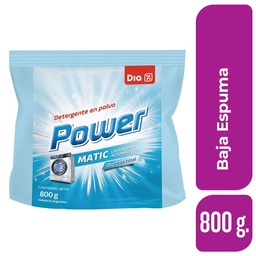 Detergente en Polvo Dia Baja Espuma 800 gr.