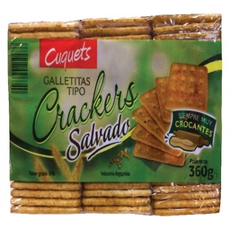 Galletitas Crackers Salvado Cuquets 360 gr.