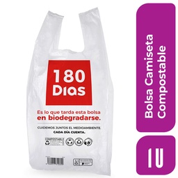 Bolsa Camiseta Compostable Dia 1 Ud.