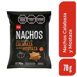 Nachos Sabor Calabaza y Mostaza Dia 70 gr.