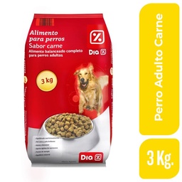 Alimento para Perros Dia Adultos Carne 3 kg.