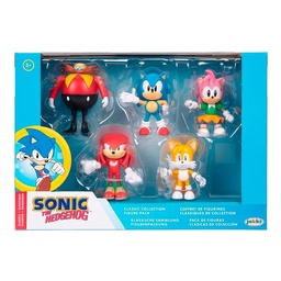 Figura Multipack 5 Modelos Classic Sonic  7cm