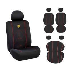 Cubre Asiento Momo 021 Negro + Rojo